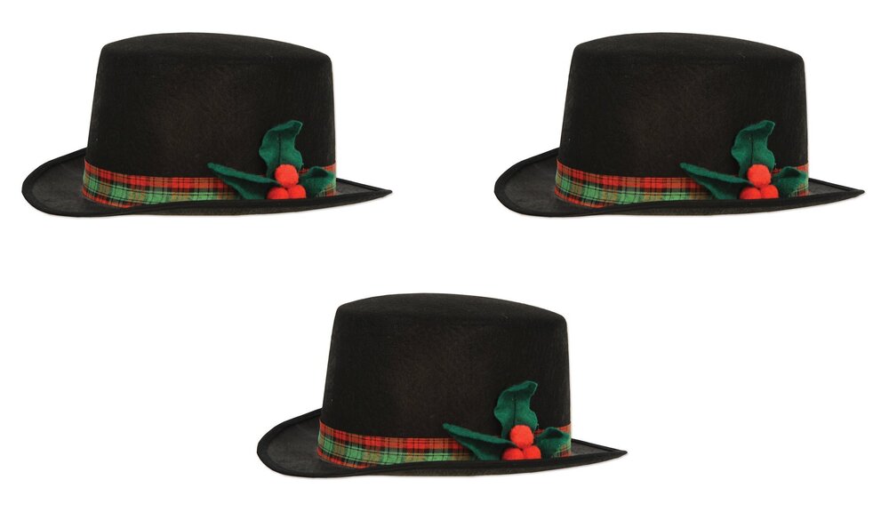 8133 20892 Caroler Hat, One Size Fits Most, 3 Piece Pack